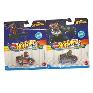 MILES MORALES Spiderman & Venom Disney Hot Wheels Racer Verse‎ Character Cars